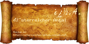 Österreicher Antal névjegykártya